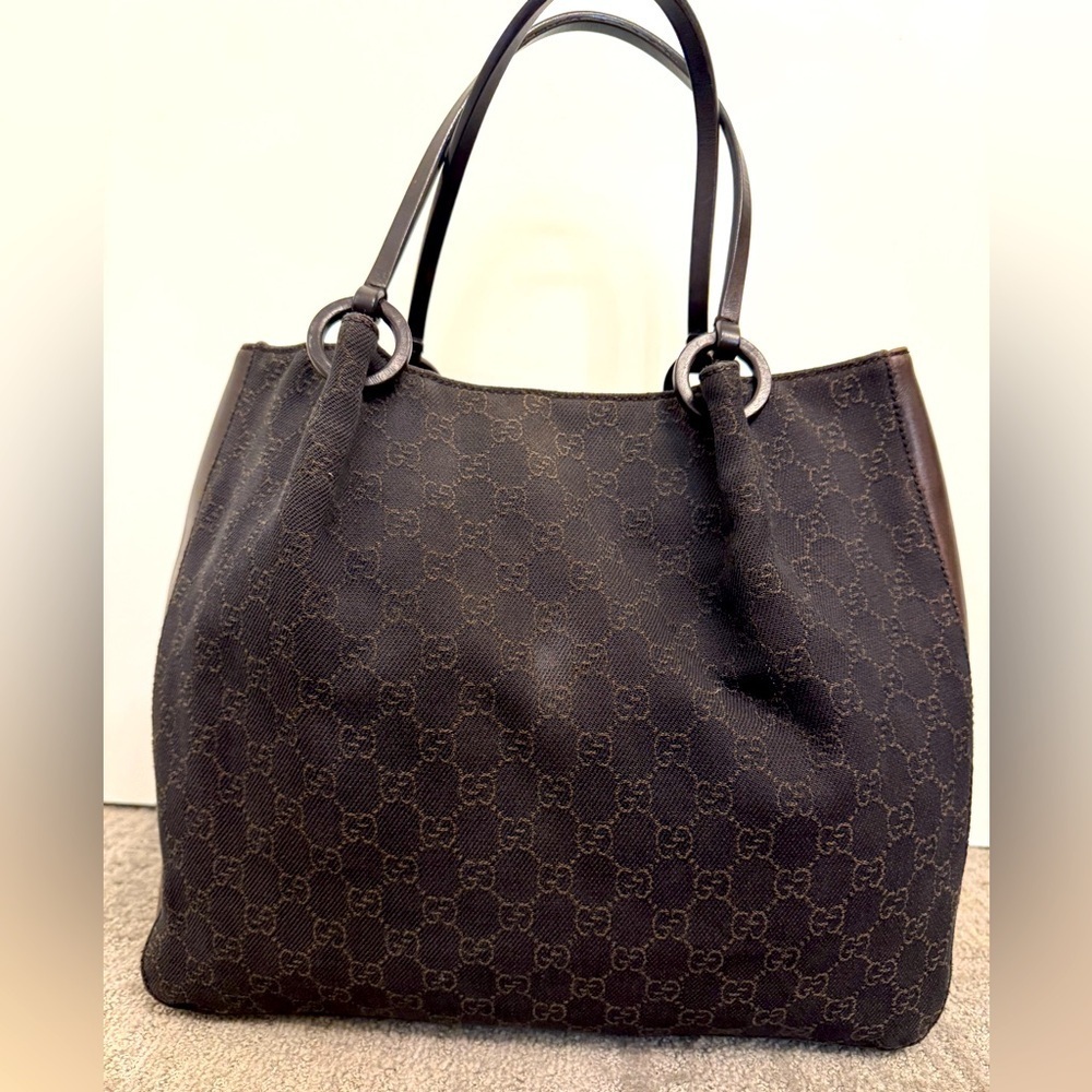 Vintage Gucci GG Canvas Tote Bag | Brown - Picture 8 of 16